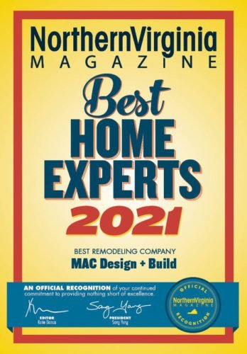 Northern Virginia Magazine Best Remodeling Company 2021 MAC design+build
