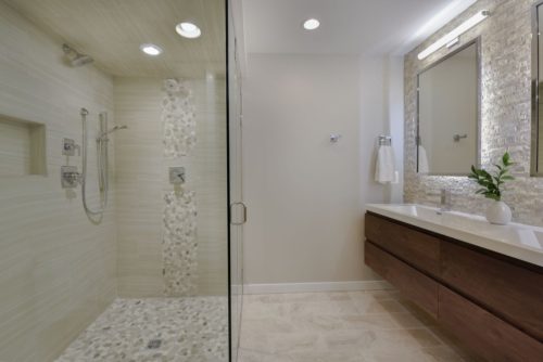 stone wall floating bathroom vanity designer shower